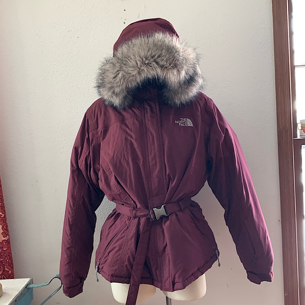The North Face arctic parka plum women’s winter coat with removable fur